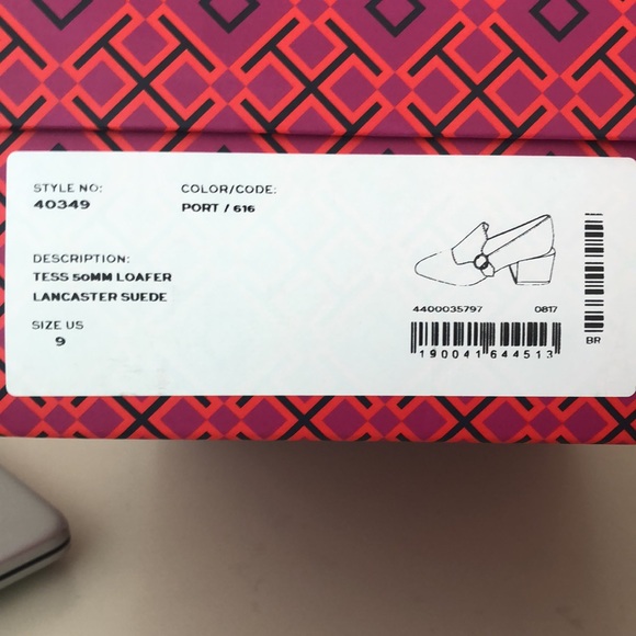 Tory Burch - Tess Loafer, Lancaster Suede, 2 inch Heel, Leather Sole, Size 9 - Picture 8 of 8